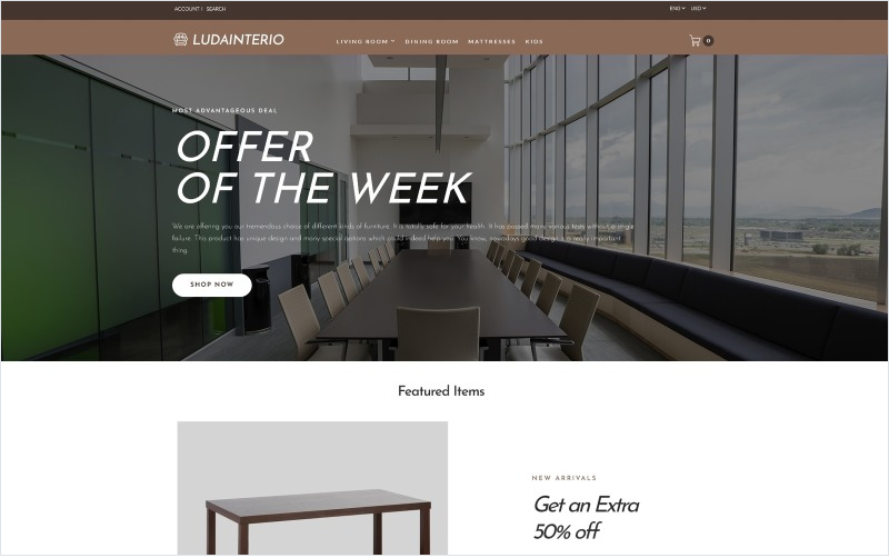Ludainterio OpenCart Template