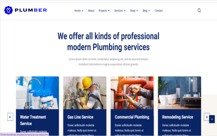 Plumbing Services HTML Template