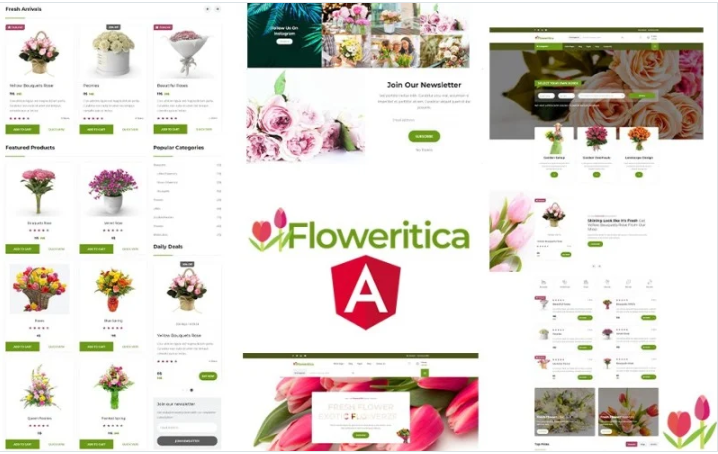 Floristica Flowers & Roses Angular JS template