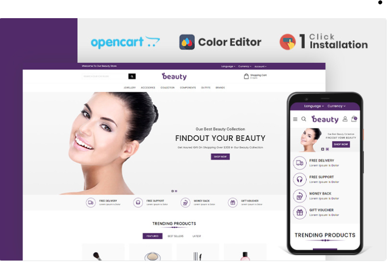 Beauty Store Responsive OpenCart Template