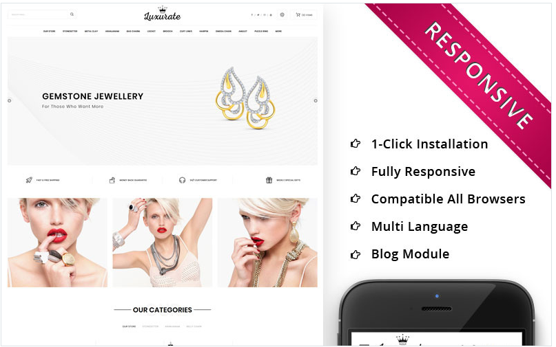 Luxurate - The Jewellery Store Responsive OpenCart Template