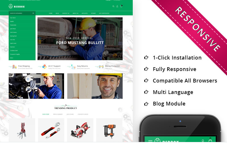 Redbox - Automobile Shop Premium OpenCart Template