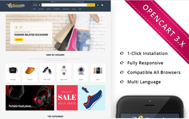 Estorents Mega Store - Responsive OpenCart Template