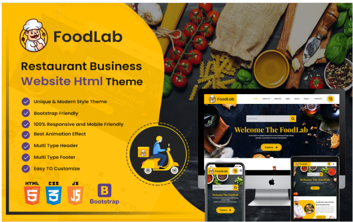 FoodLab Restrudent HTML Template