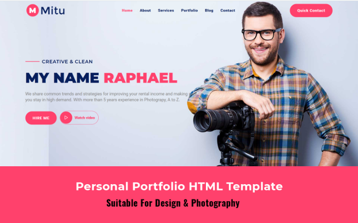 Mitu - Personal And Photography Portfolio Template