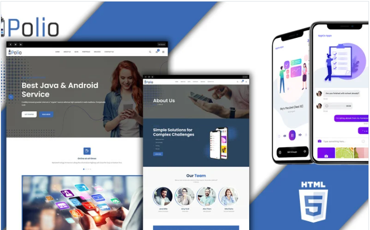 Polio Mobile App Presentation HTML5 Template