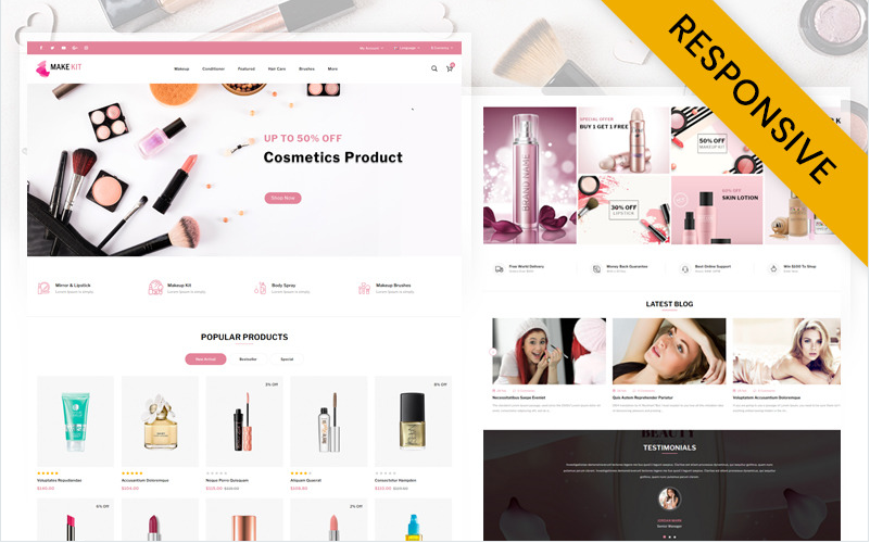 MakeKit - Cosmetic Store OpenCart Template
