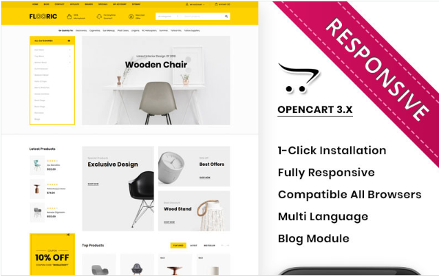 Flooric - The Mega Furniture Shop Responsive OpenCart Template
