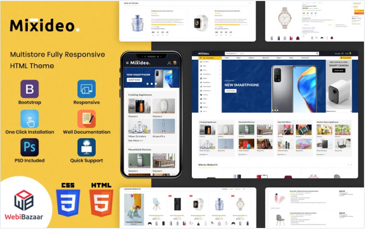 Mixideo - Universal Multipurpose Creative HTML Website Template
