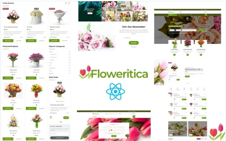 Floristica Flowers and Roses React JS Website Template