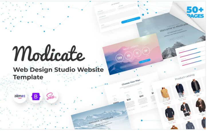Modicate - Web Design Studio Website Template