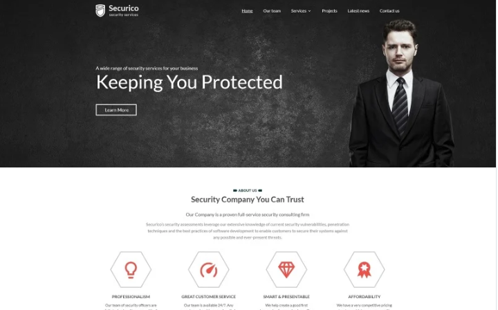 Securico - Security Responsive Modern HTML Website Template