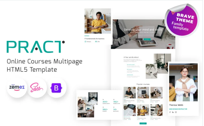 Pract - Online Courses Website Template