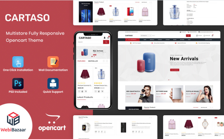 Cartaso - Mega Store OpenCart Template