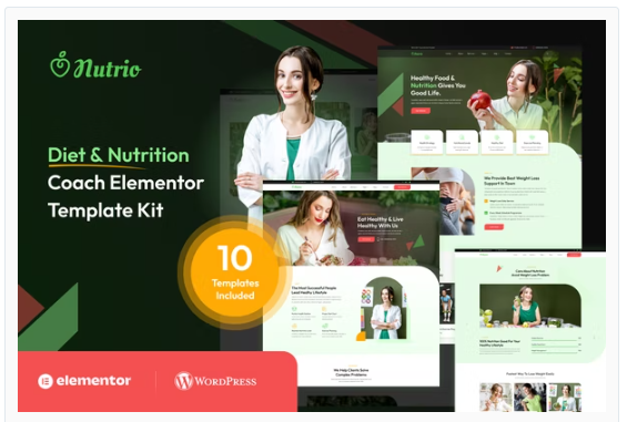 Product Image - Nutrio – Diet & Nutrition Coach Template Kit