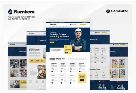 Product Image - Plumbero – Plumber & Repair Services Elementor Template Kit