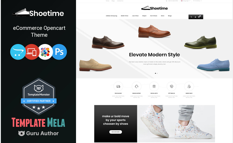 Shoetime - Shoes Store OpenCart Template