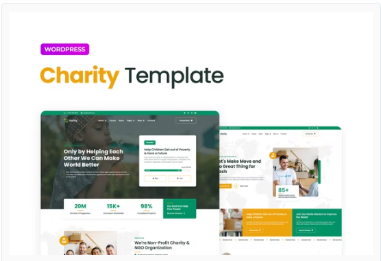Product Image - Harity – Fundraising Charity Elementor Template Kit