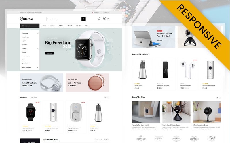 Stereos - Electronics Store OpenCart Template