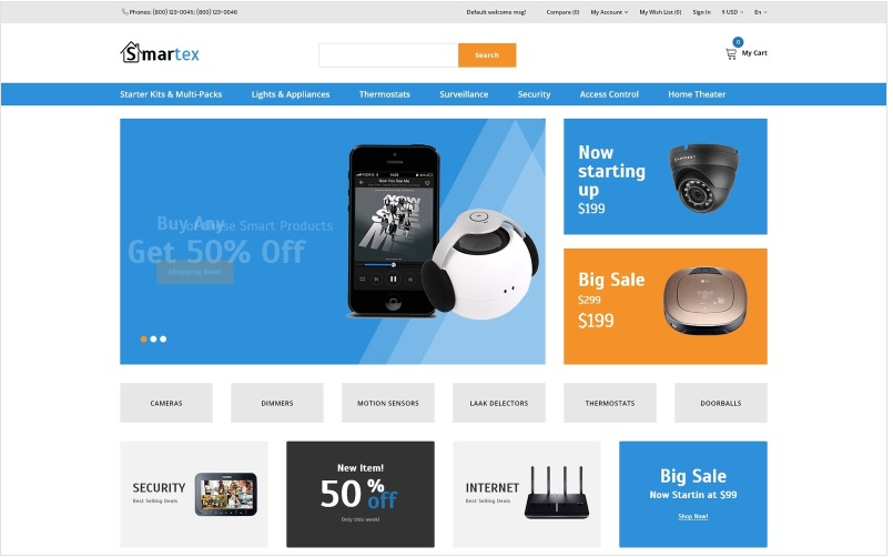 Smartex - Electronics & Gadgets Clean OpenCart Template