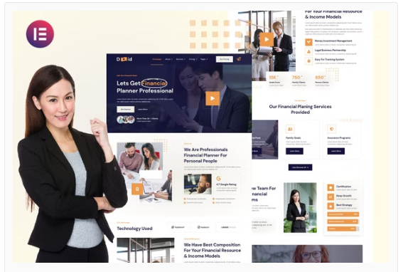 Duid - Personal Financial Consultant Service Elementor Template Kit