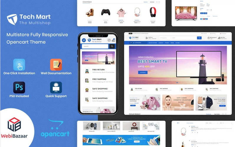 TechMart - Shopping Mall OpenCart Template