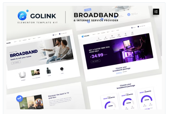 Product Image - Golink – Broadband & Internet Service Provider Template Kit