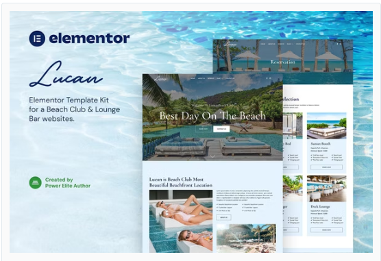 Lucan – Beach Club & Lounge Bar Elementor Template Kit