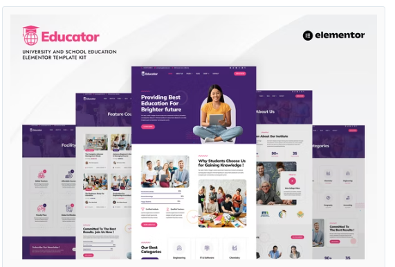 Product Image - Educator – University & School Education Elementor Template Kit