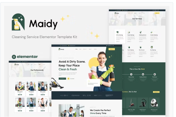 Maidy - Cleaning Service Elementor Template Kit