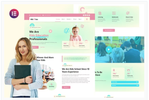 Mbolos - Kids School Profile & Promotion Elementor Template Kit