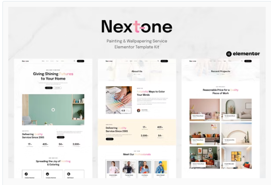 Nextone - Painting & Wallpapering Service Elementor Template Kit