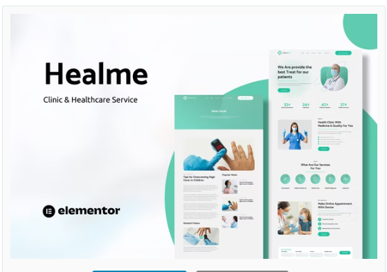 Product Image - Healme – Clinic & Healthcare Service Elementor Template Kits