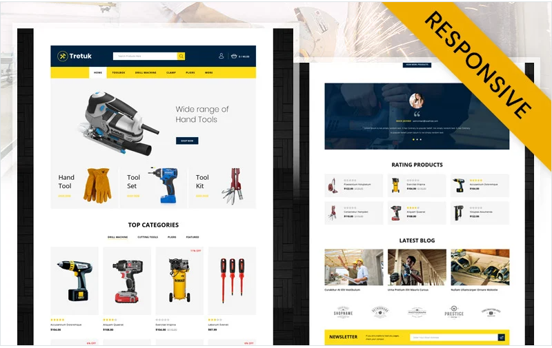 Tretuk - Best Tools Store OpenCart Template