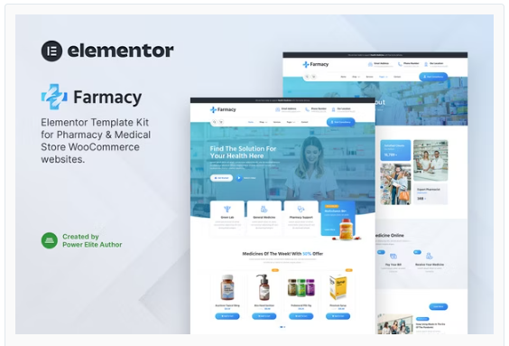 Product Image - Farmacy – Pharmacy & Medical Store Elementor Template Kit