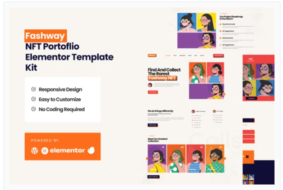 Fashway - NFT Portfolio Elementor Template Kit