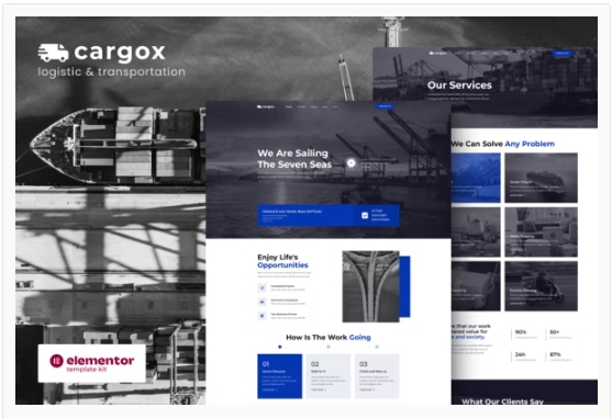 Cargox - Logistic & Transportation Elementor Pro Template Kit