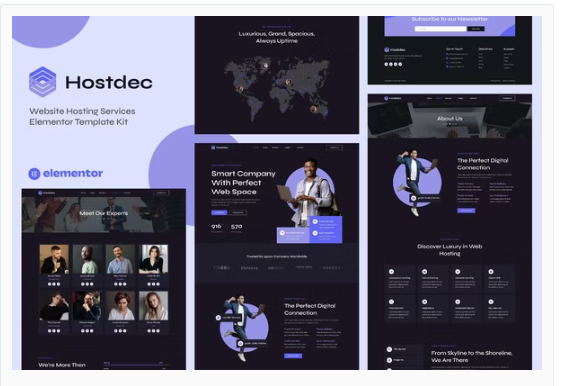Hostdec - Website Hosting Services Elementor Template Kit