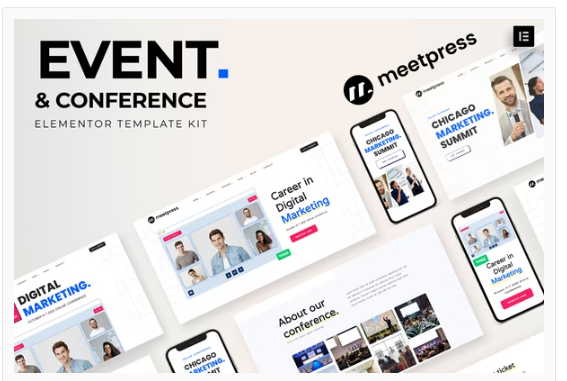 Meetpress - Event & Conference Elementor Template Kit