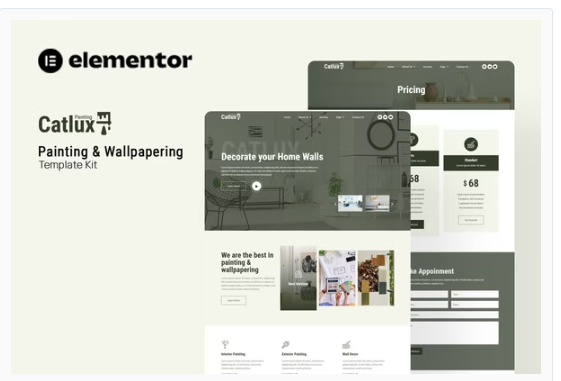 Catlux - Painting & Wallpapering Elementor Template Kit