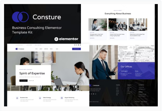 Consture - Business Consulting Elementor Template Kit