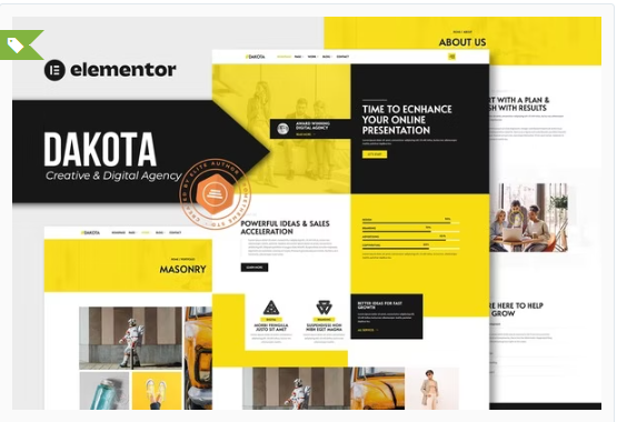 Product Image - Dakota – Creative & Digital Agency Elementor Template Kit