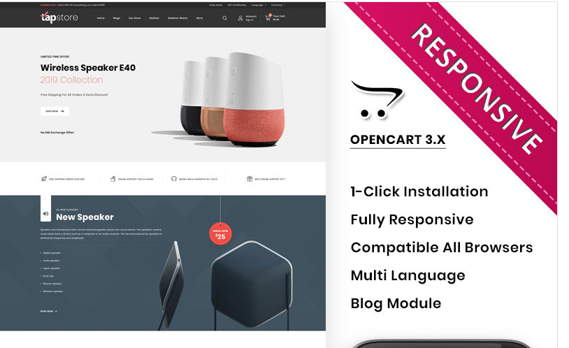 Tapstore - The Electronic Store OpenCart Template