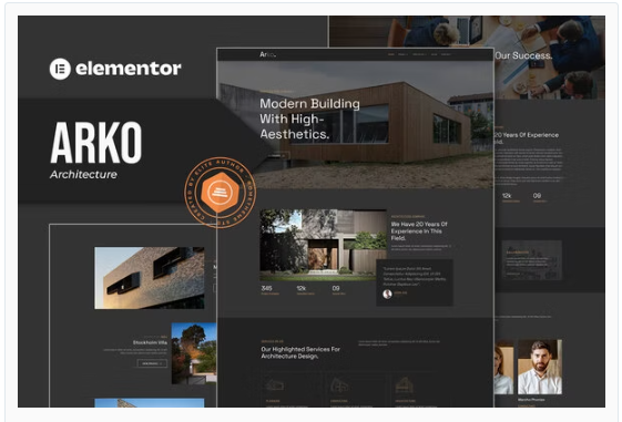 Product Image - Arko – Architecture Elementor Template Kit