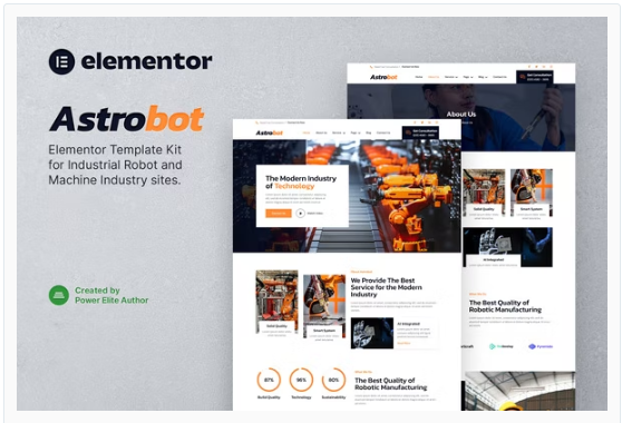 Product Image - Astrobot – Industrial Robot & Machine Industry Elementor Template Kit