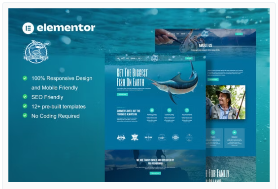 Joran - Fishing Club Elementor Template Kit