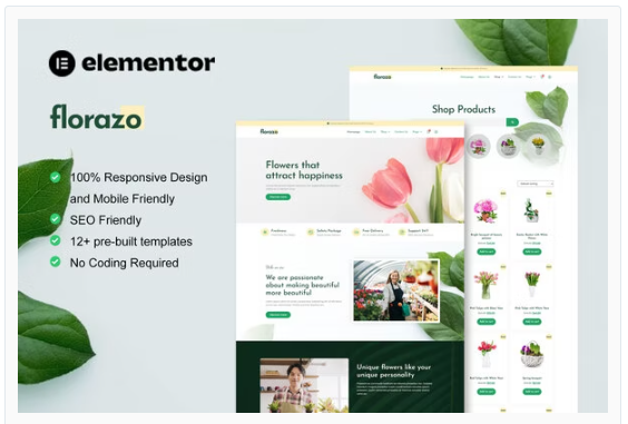 Product Image - Florazo – WooCommerce Florist & Flower Shop Elementor Template Kit