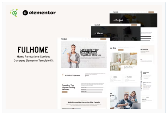 Fulhome - Home Renovations & Repair Company Elementor Pro Template Kit