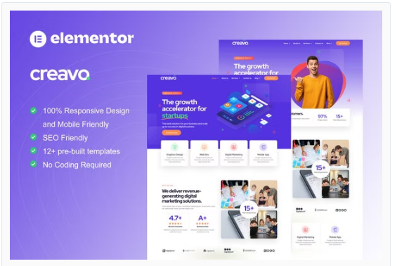 Product Image - Creavo – Creative Agency & Digital Marketing Elementor Template Kit