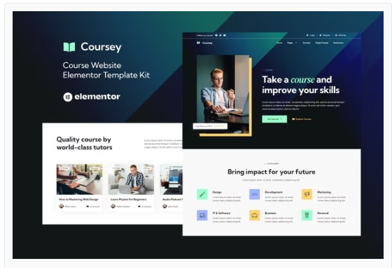 Coursey - Online Courses Elementor Template Kit